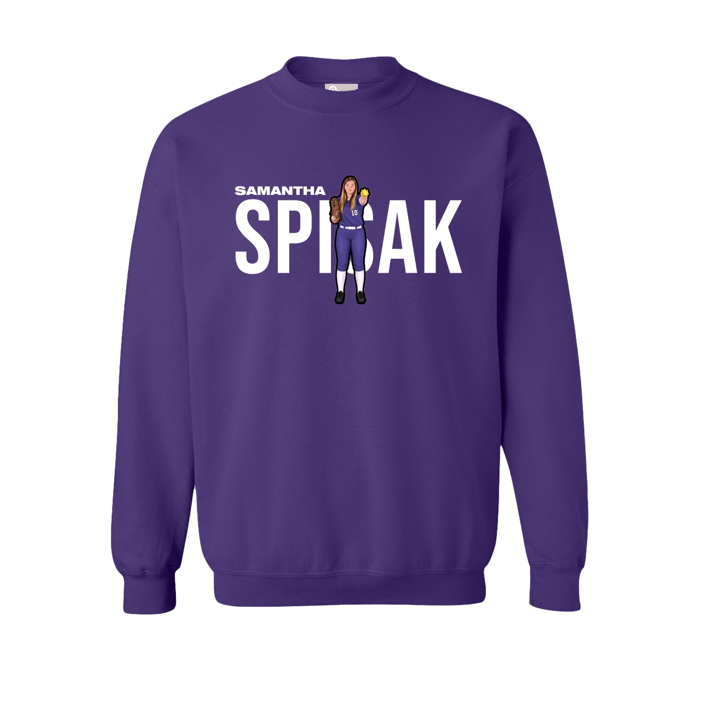 Fleece Crew — Player Name in Purple