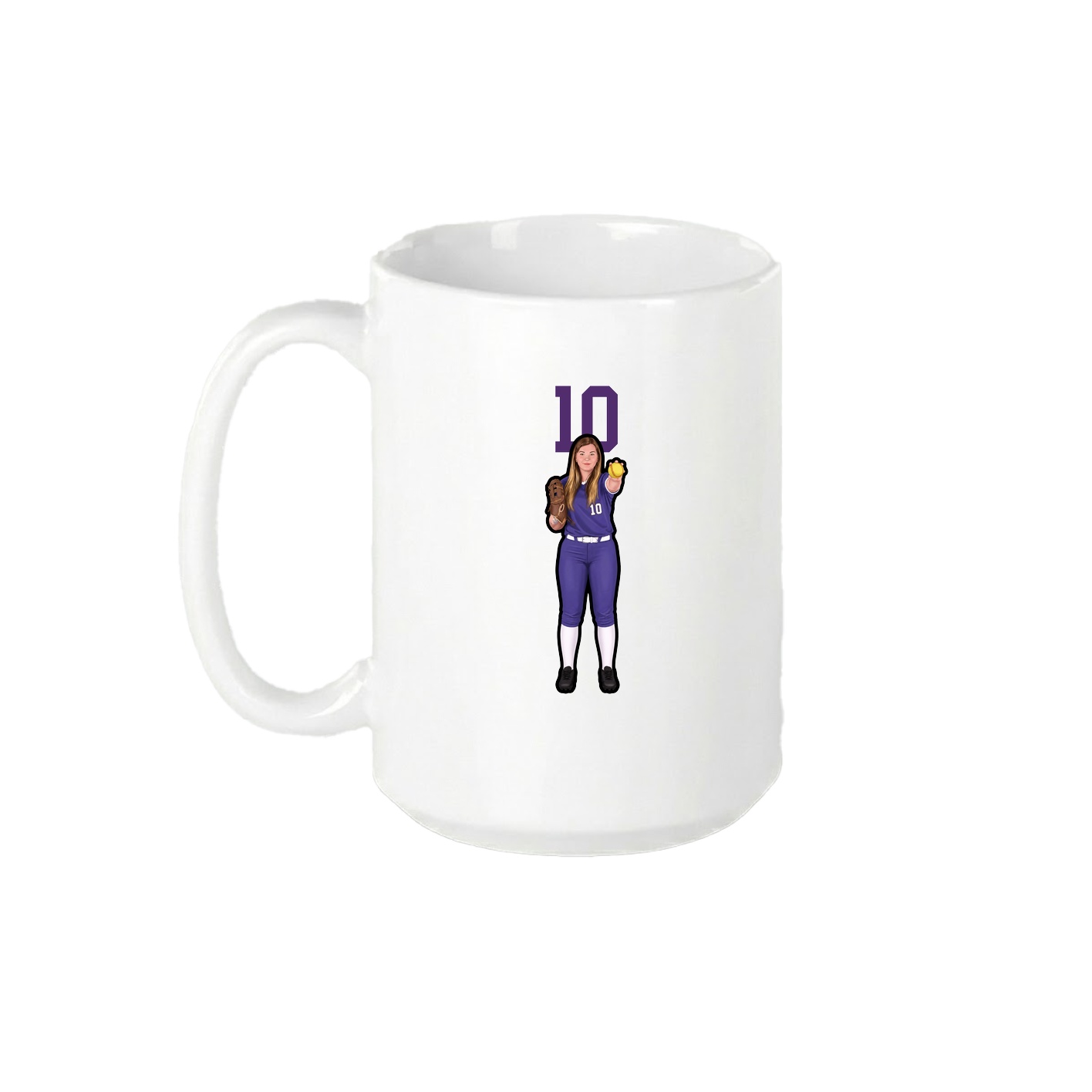 15oz Coffee Mug — Number Top in White