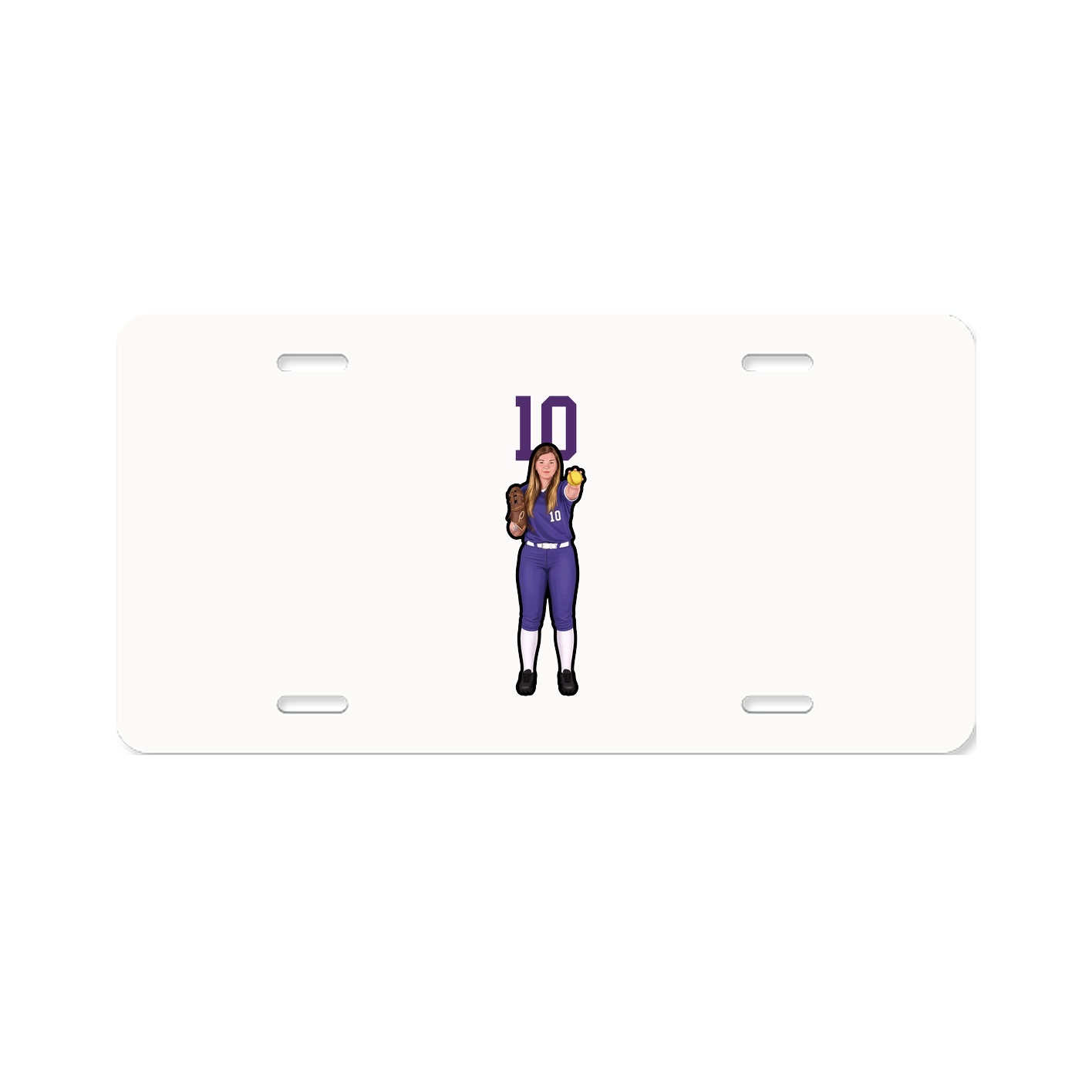 License Plate — Number Top in Classic