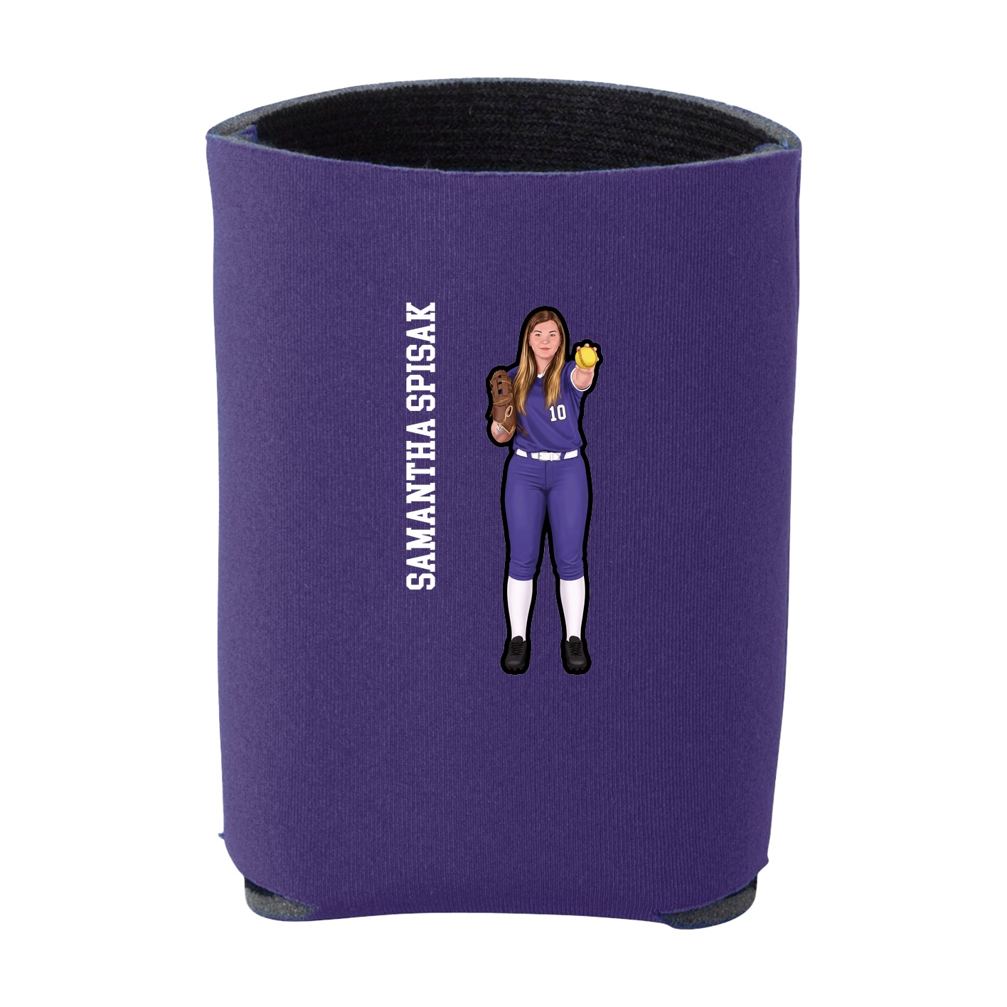 Can Holder — Name Vertical in Purple
