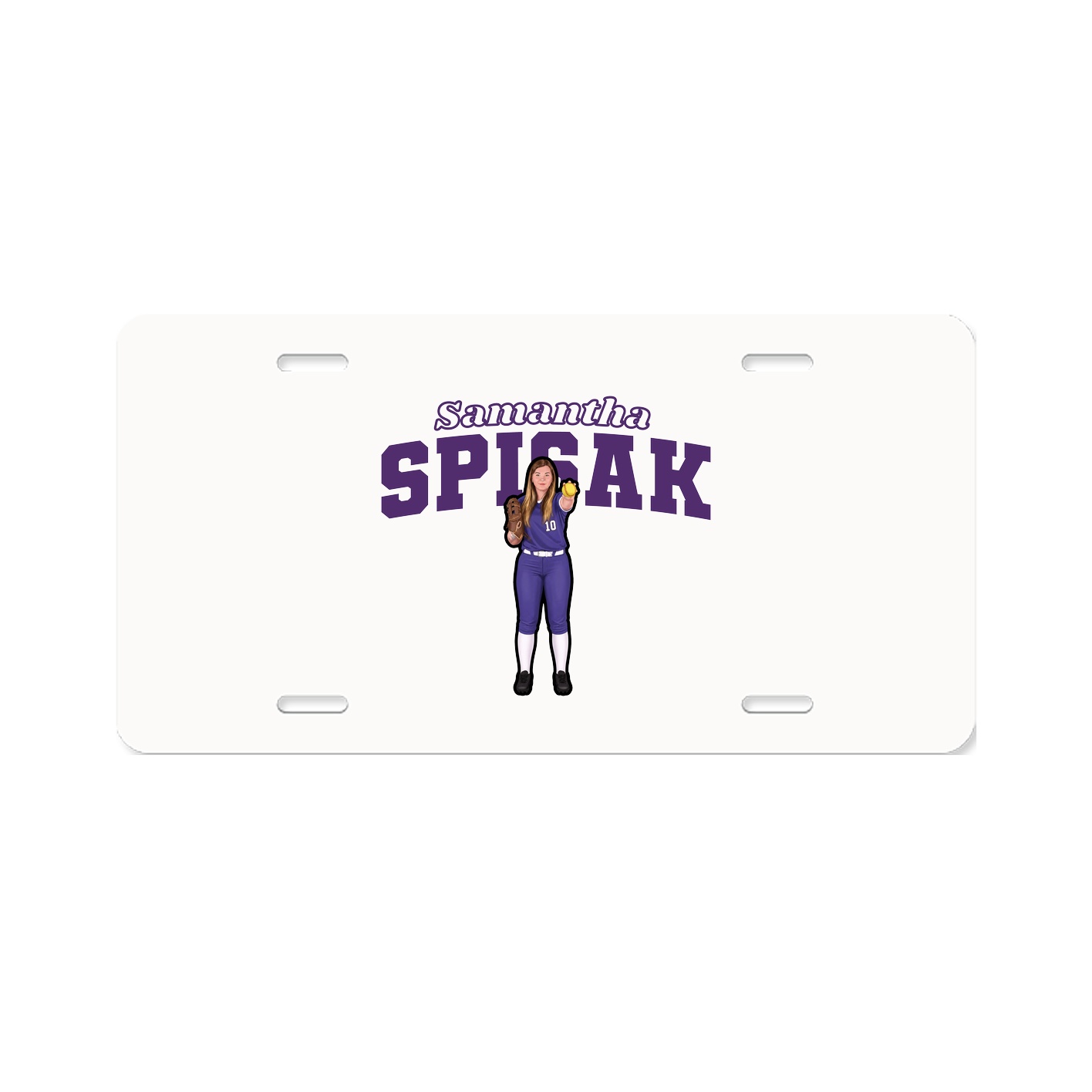 License Plate — Name Arch in Classic