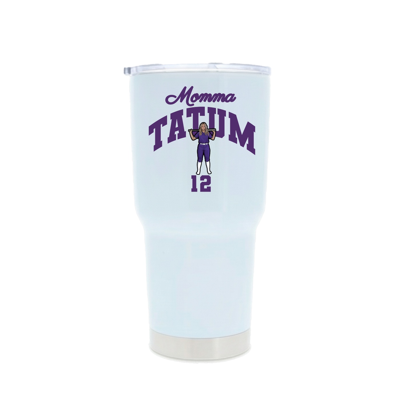 30oz Stainless Steel Tumbler — Mothers Day Arch in White