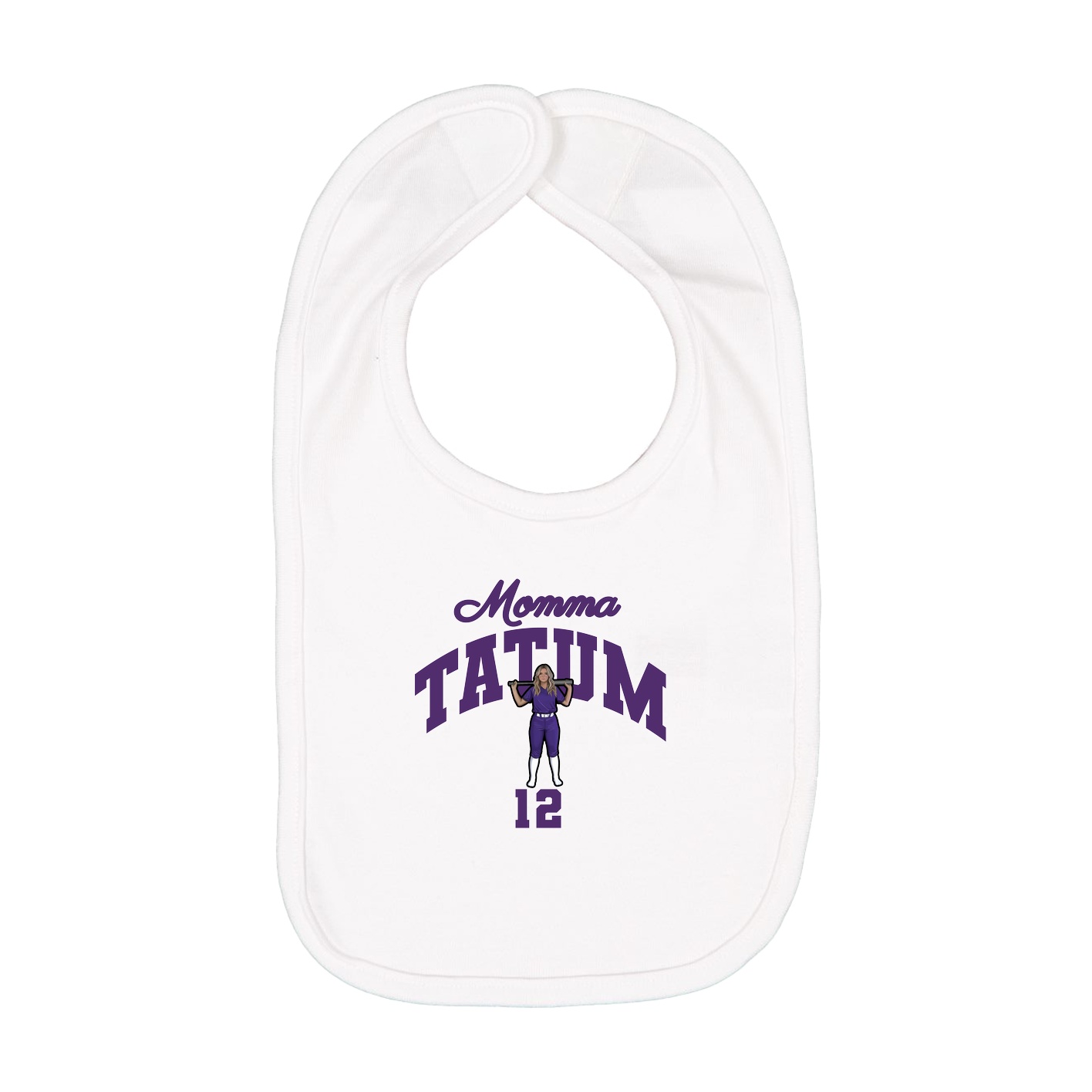 Infant Bib — Mothers Day Arch in White