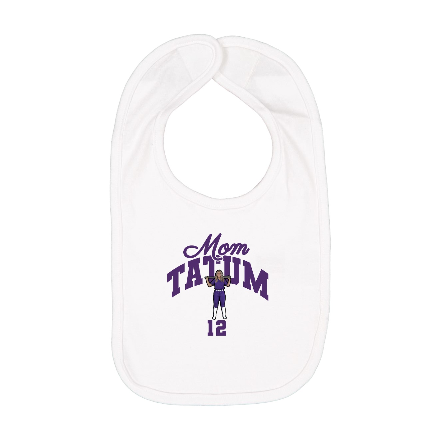 Infant Bib — Mothers Day Arch in White
