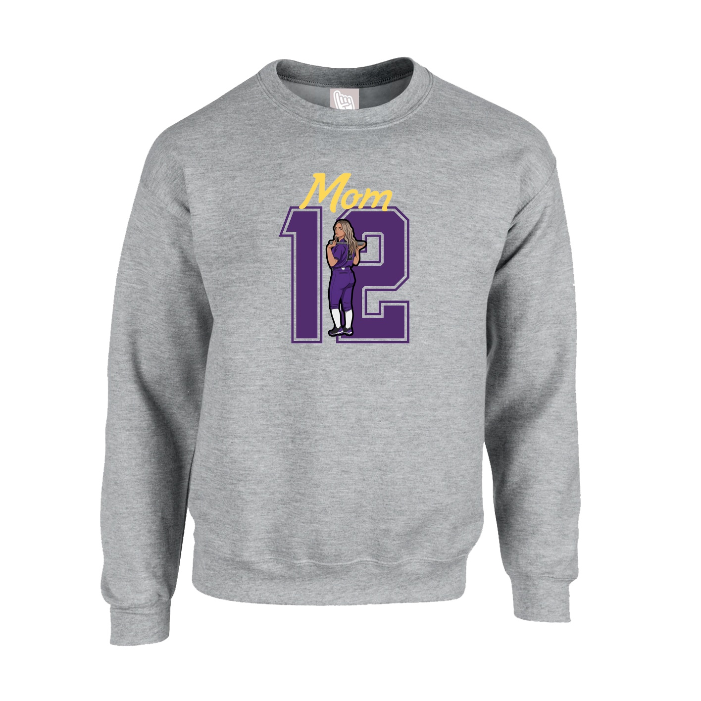 Fleece Crew — Mothers Day Shirsey in Grey