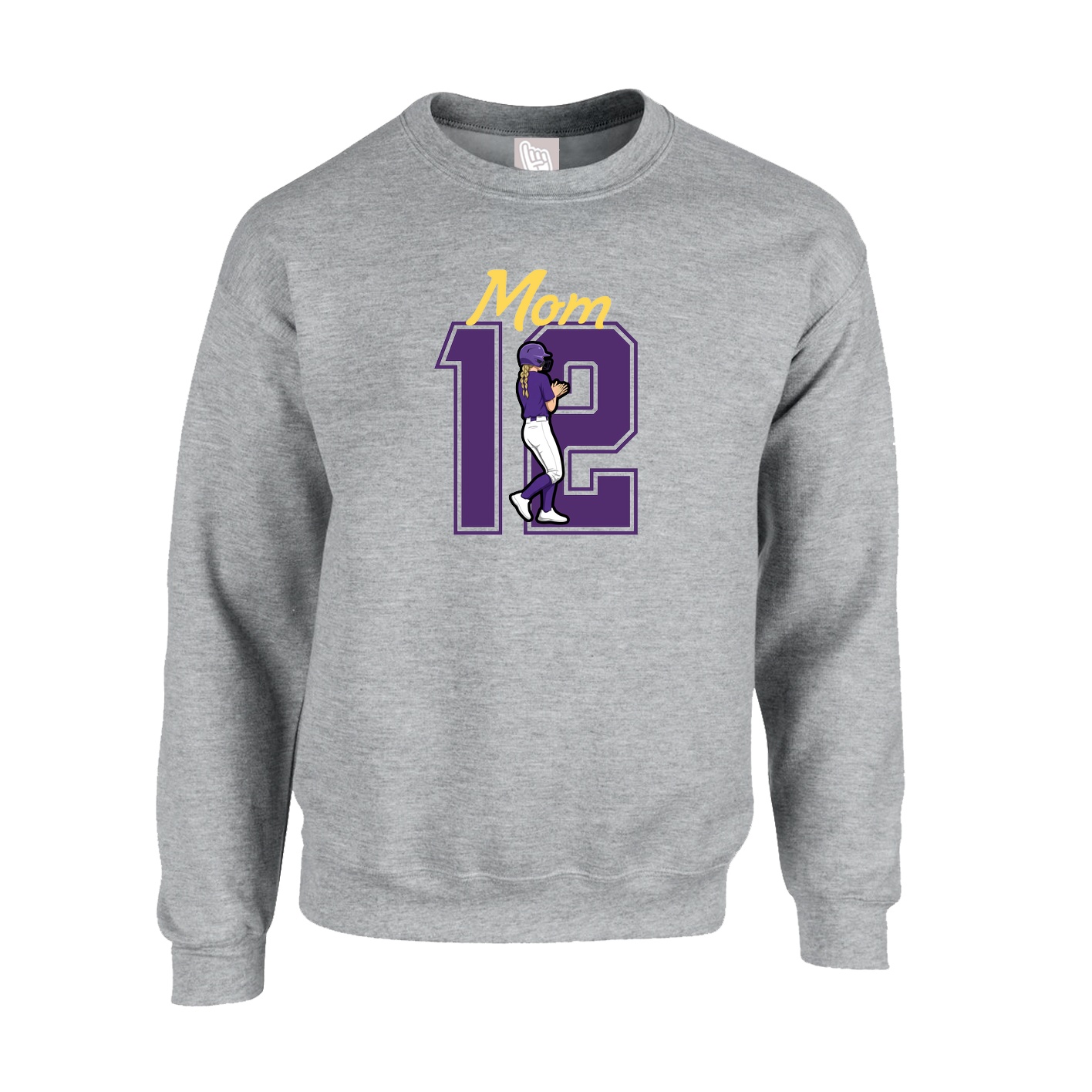 Fleece Crew — Mothers Day Shirsey in Grey