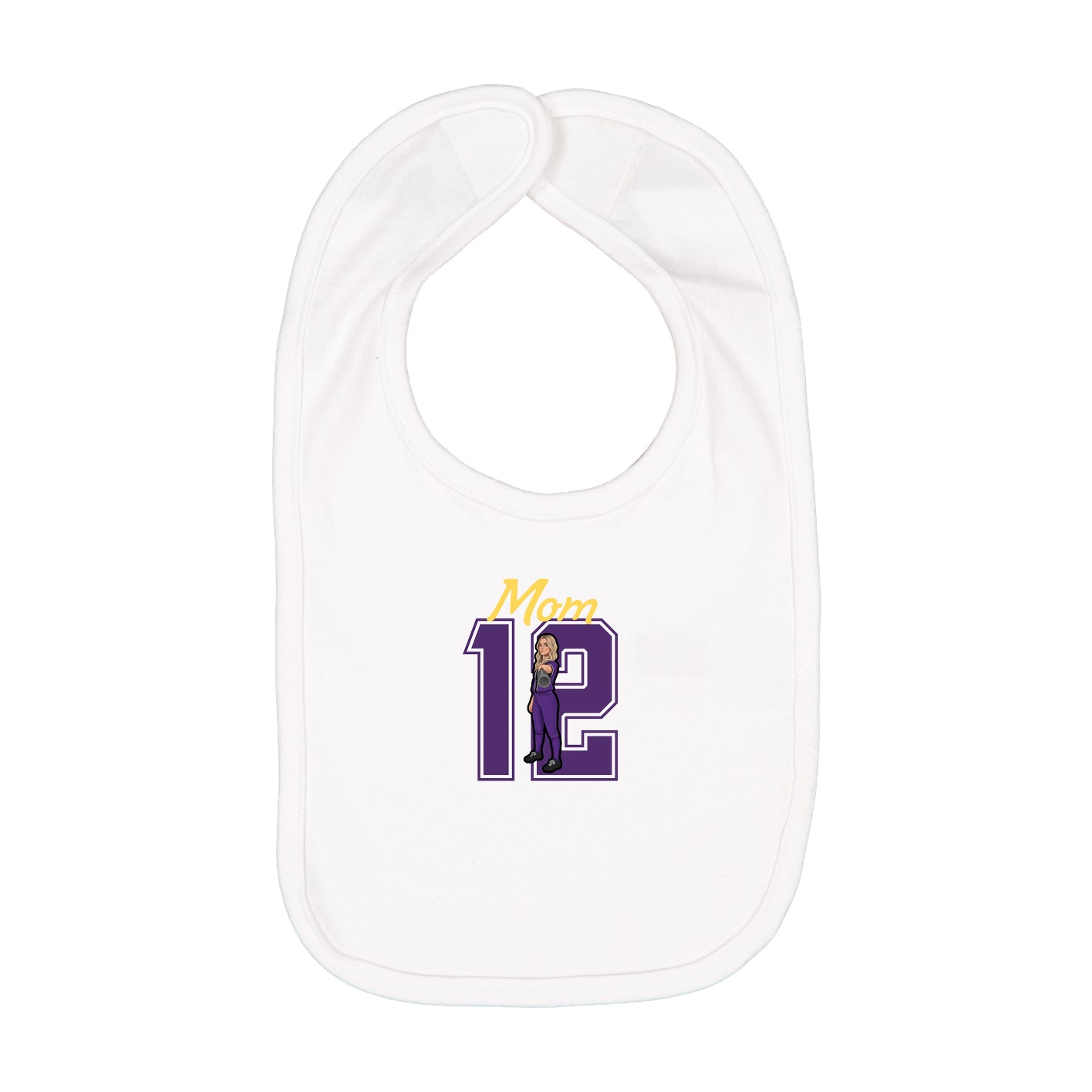 Infant Bib — Mothers Day Shirsey in White