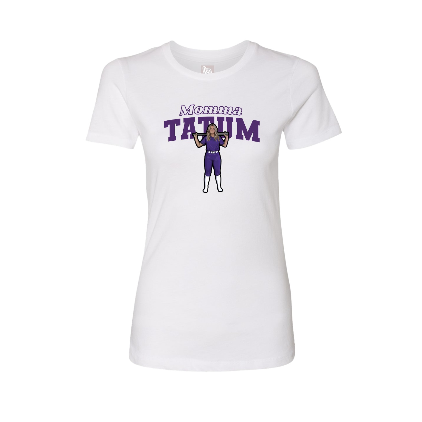 Womens Tee — Mothers Day Block in White