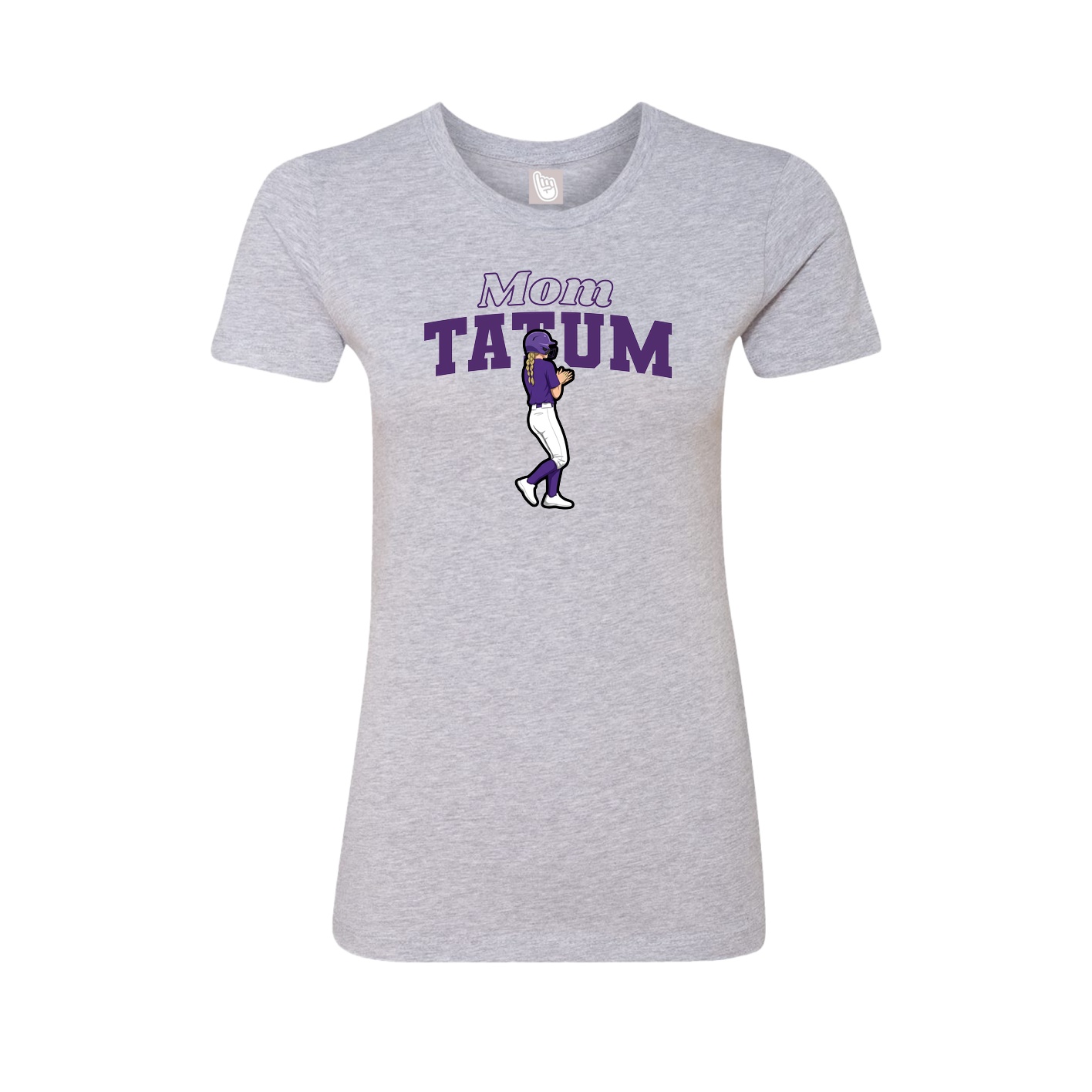 Womens Tee — Mothers Day Block in Grey