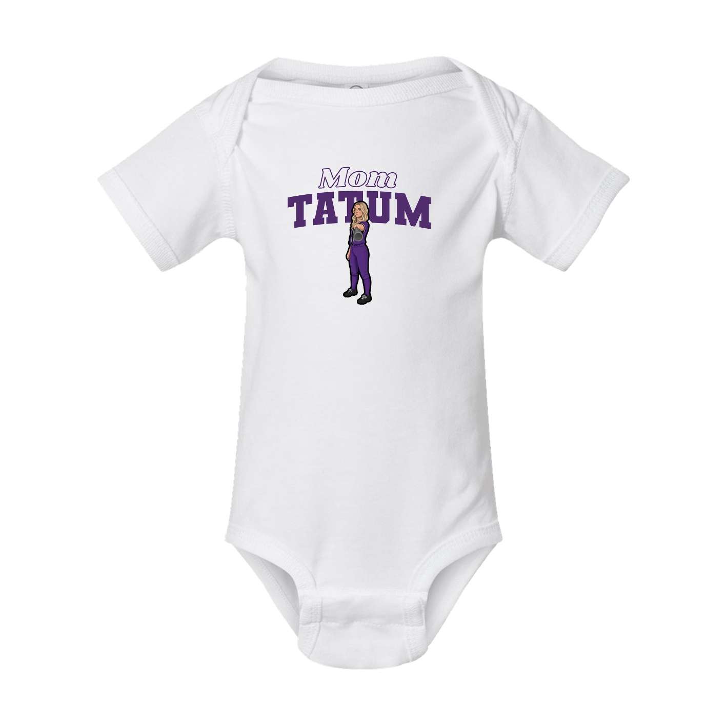 Baby Onesie — Mothers Day Block in White