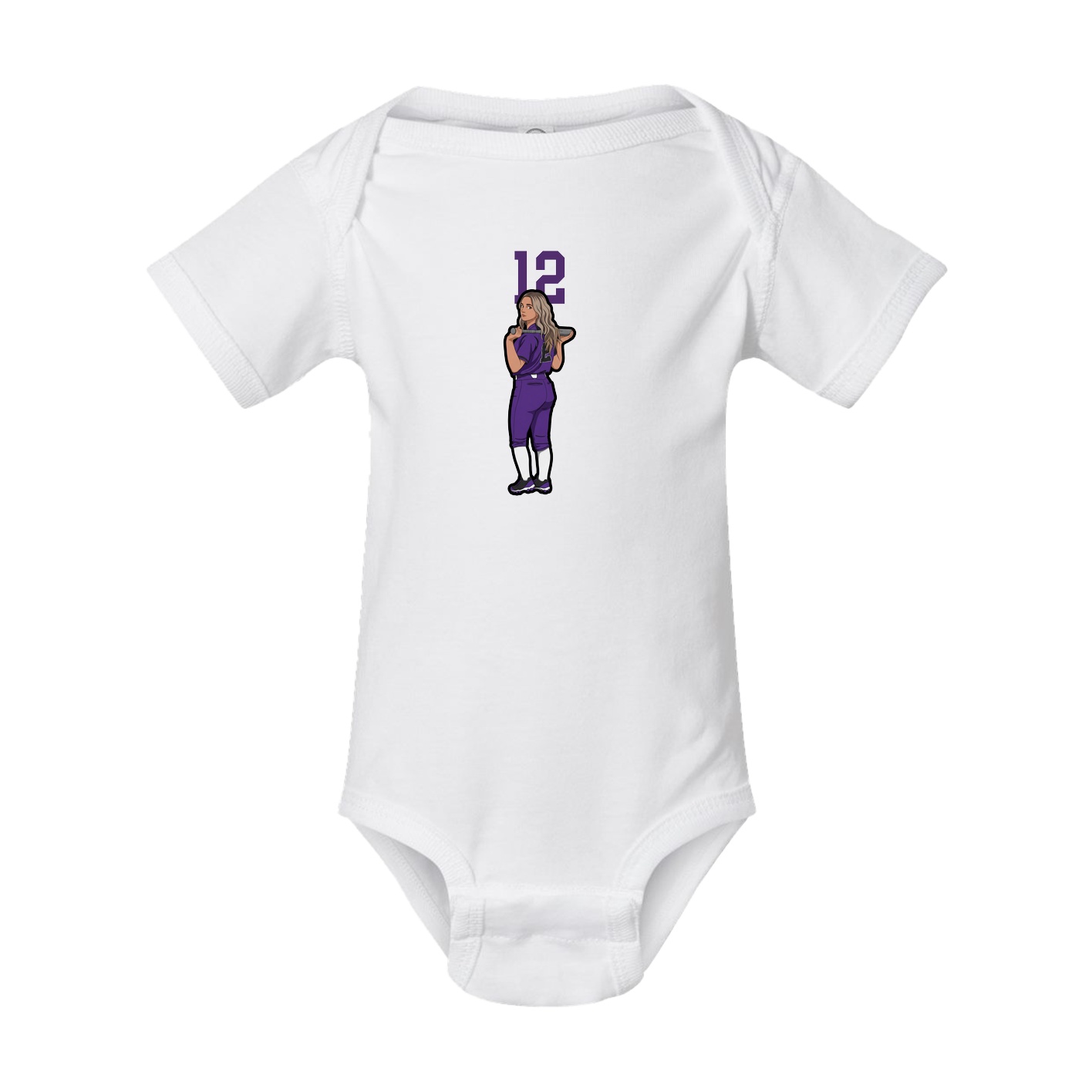 Baby Onesie — Number Top in White