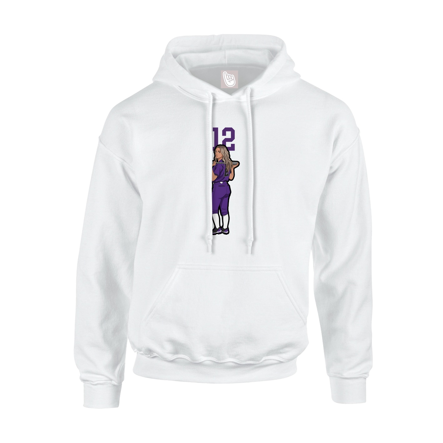Hoodie — Number Top in White