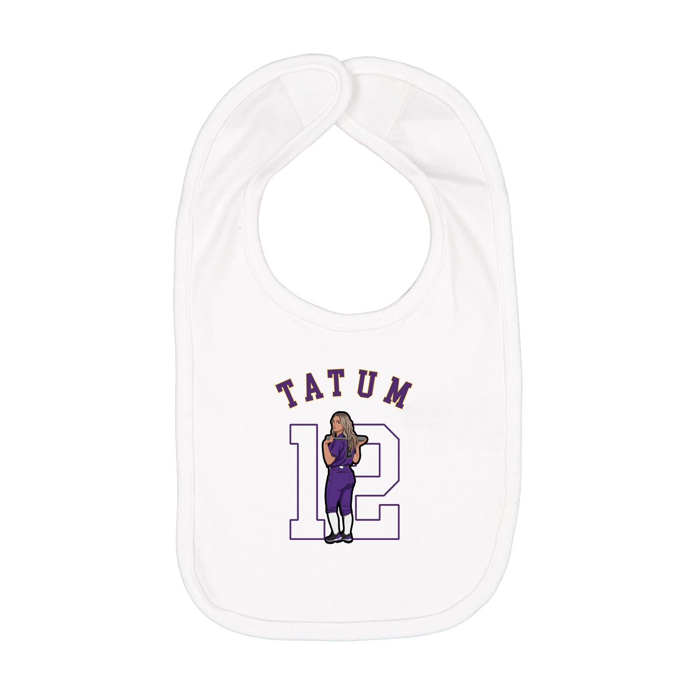 Infant Bib — Shirsey Arch in White