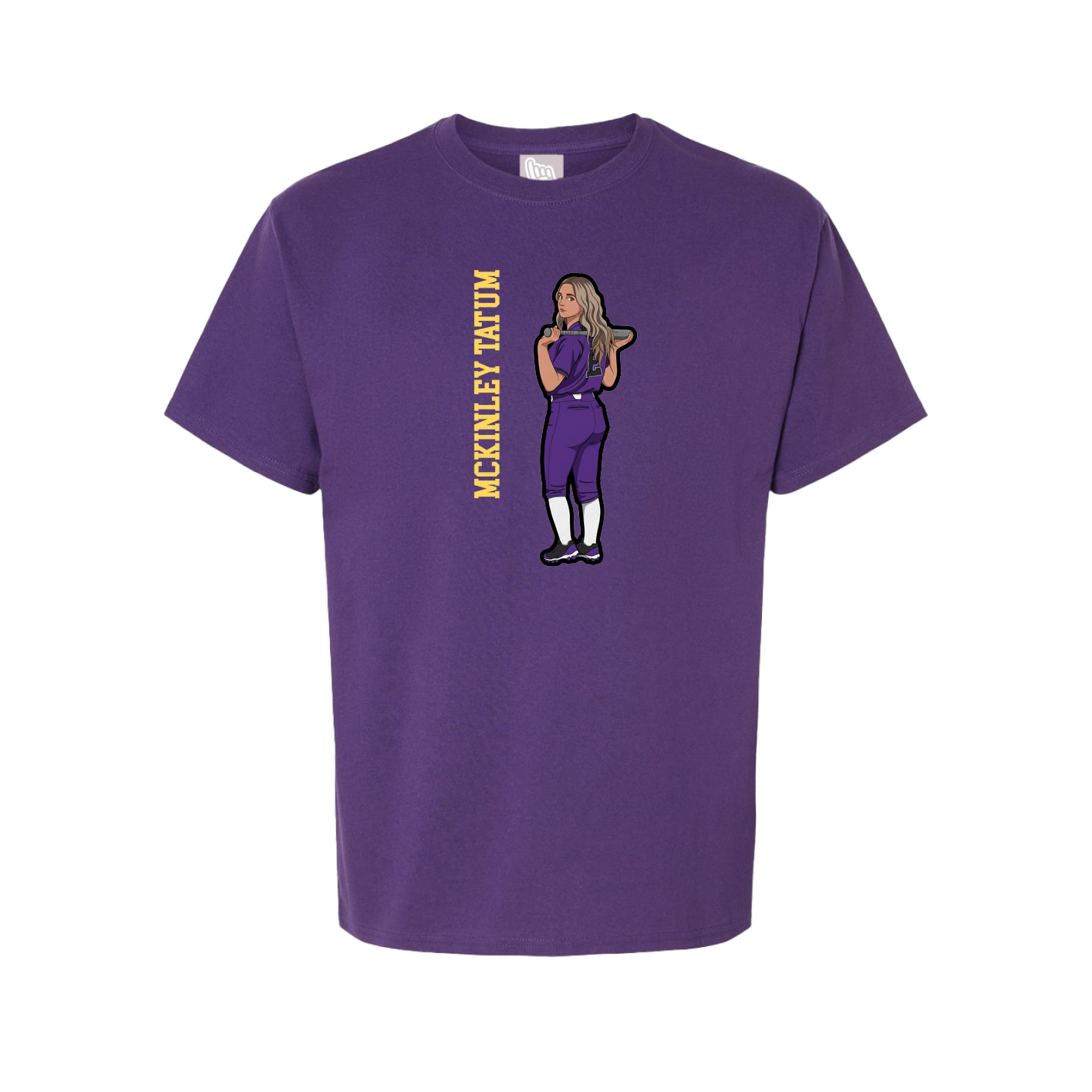 Tee — Name Vertical in Purple