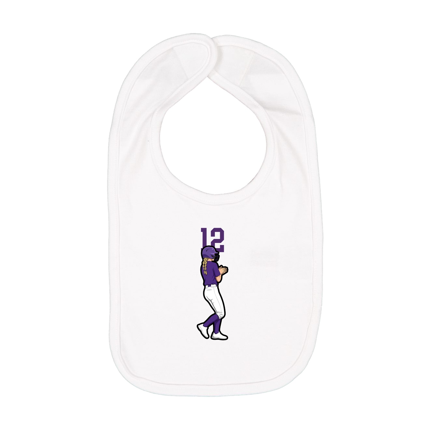 Infant Bib — Number Top in White