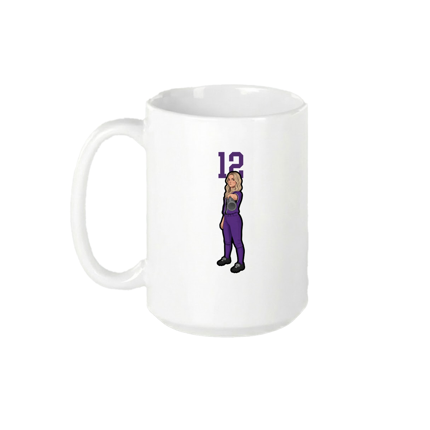 15oz Coffee Mug — Number Top in White