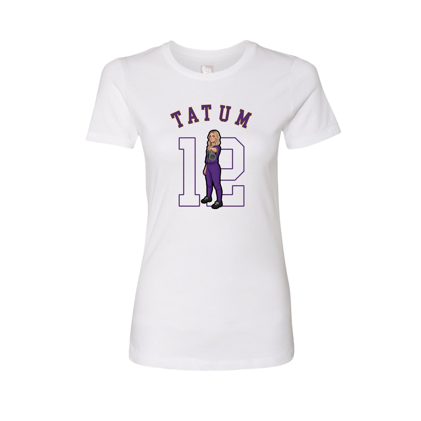 Fitted Women's Tee — Shirsey Arch in White