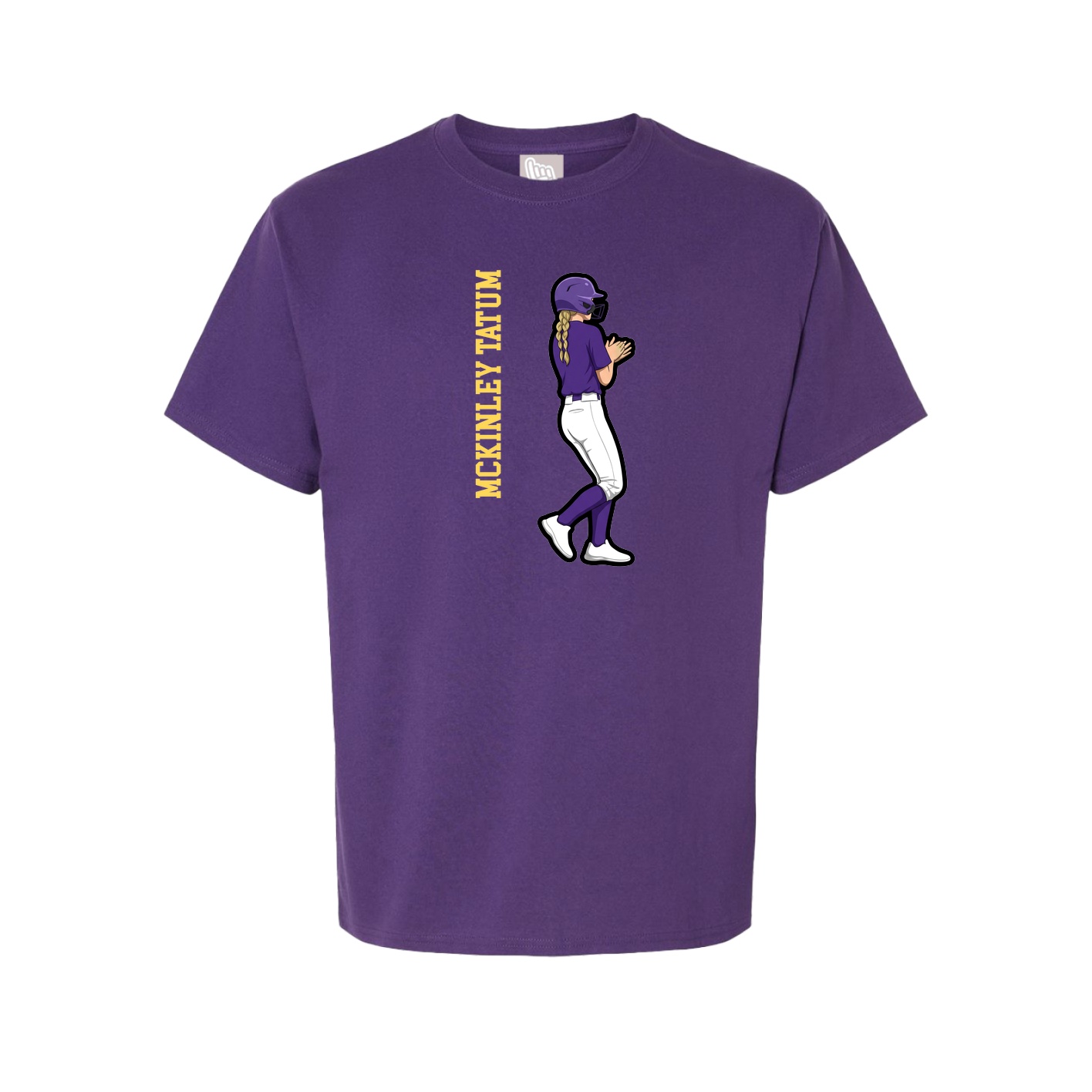 Tee — Name Vertical in Purple