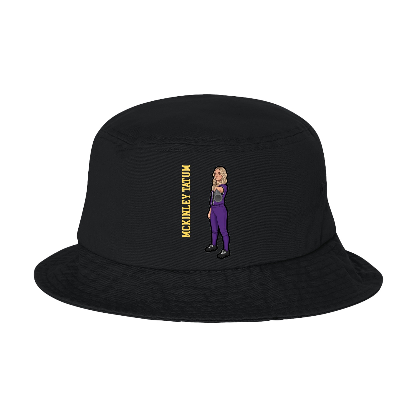 Bucket Cap — Name Vertical in Black