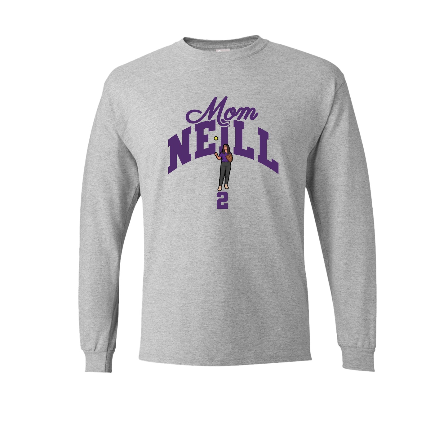 Long Sleeve Tee — Mothers Day Arch in Grey