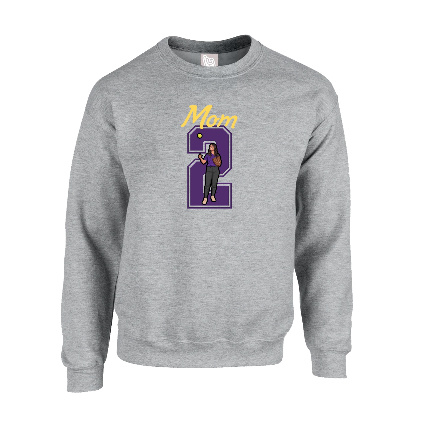 Fleece Crew — Mothers Day Shirsey in Grey