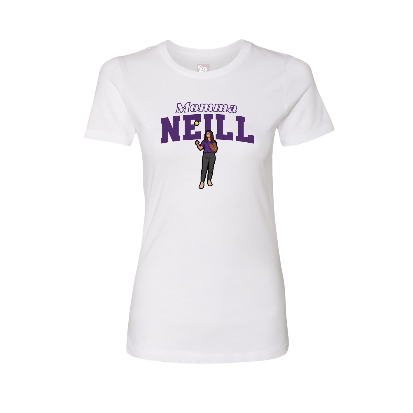 Womens Tee — Mothers Day Block in White