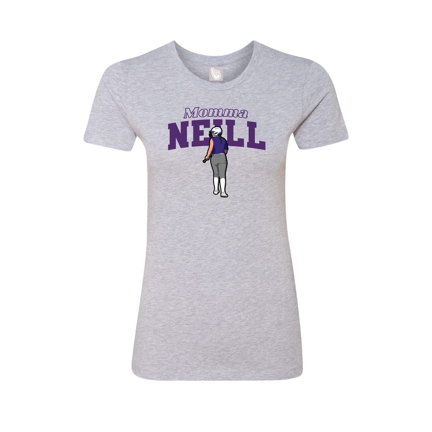 Womens Tee — Mothers Day Block in Grey