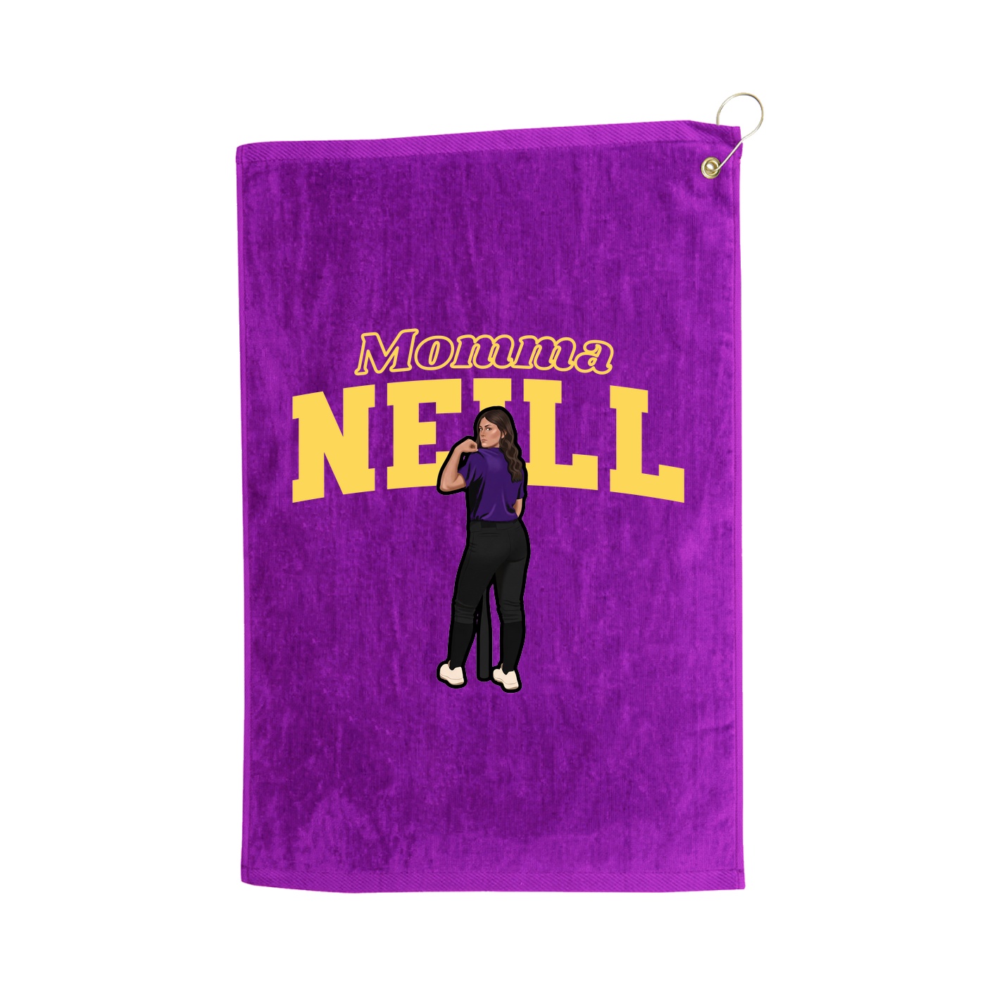 Golf Towel — Mothers Day Block in Purple