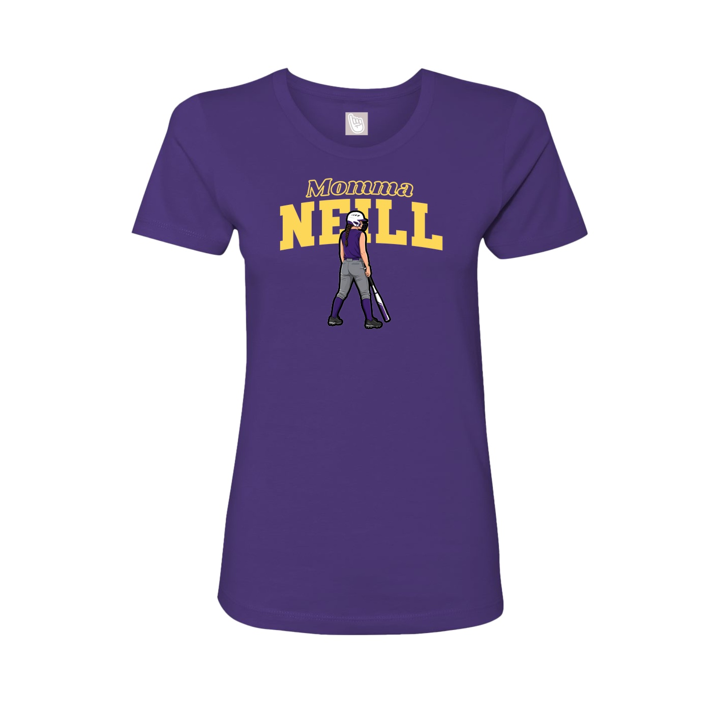 Womens Tee — Mothers Day Block in Purple