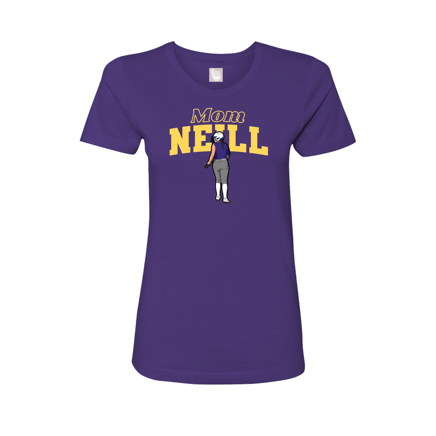 Womens Tee — Mothers Day Block in Purple