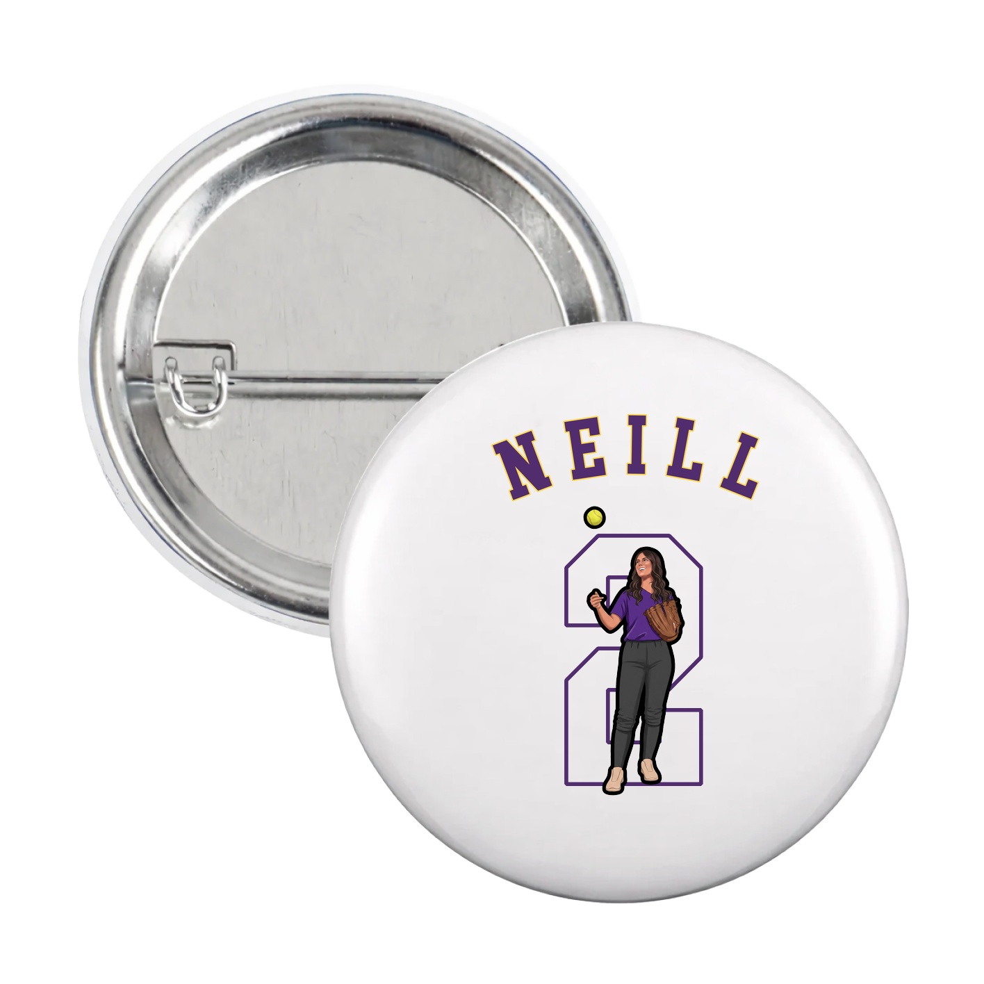 Game Day Button — Shirsey Arch in White