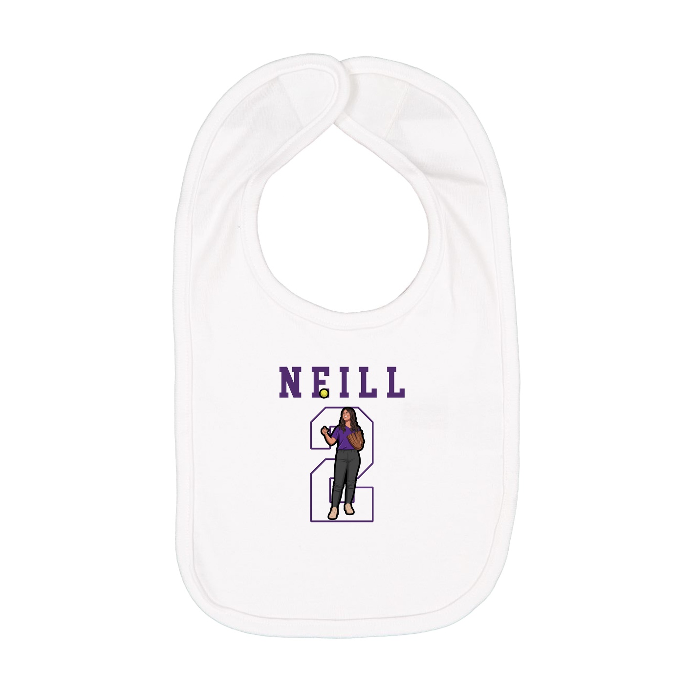 Infant Bib — Shirsey in White