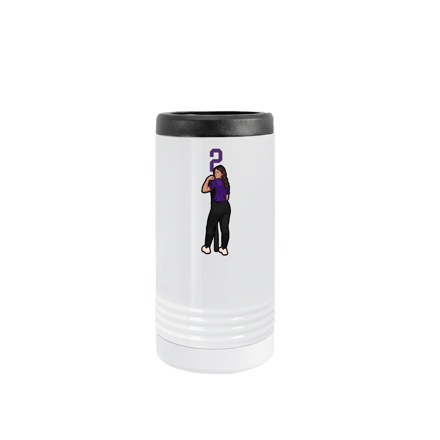 Slim Beverage Holder — Number Top in White