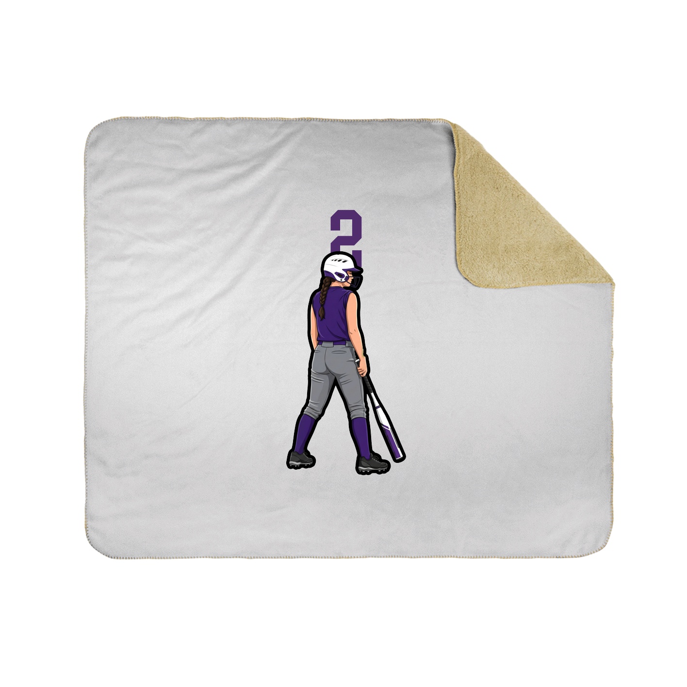 Throw Blanket — Number Top in White