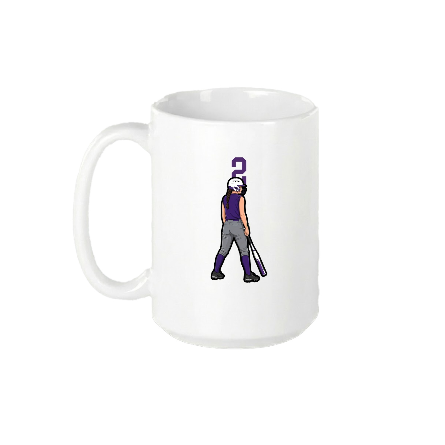 15oz Coffee Mug — Number Top in White
