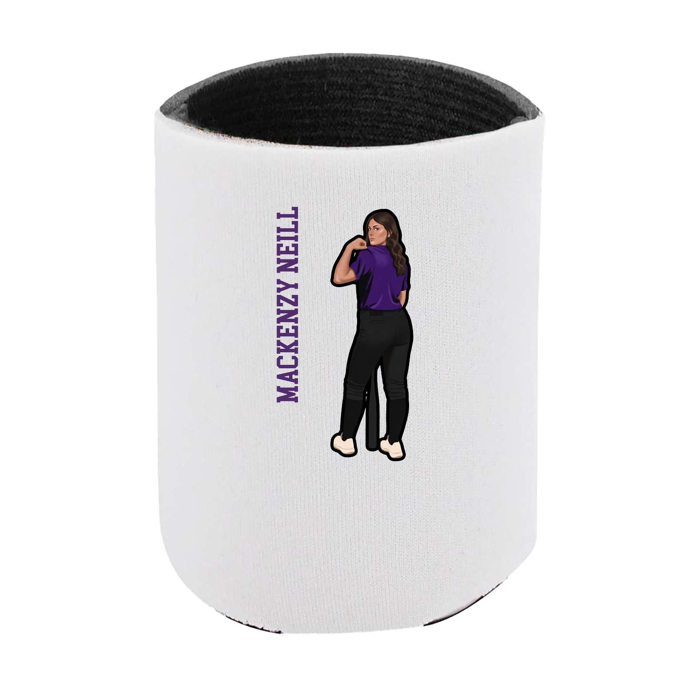 Can Holder — Name Vertical in White