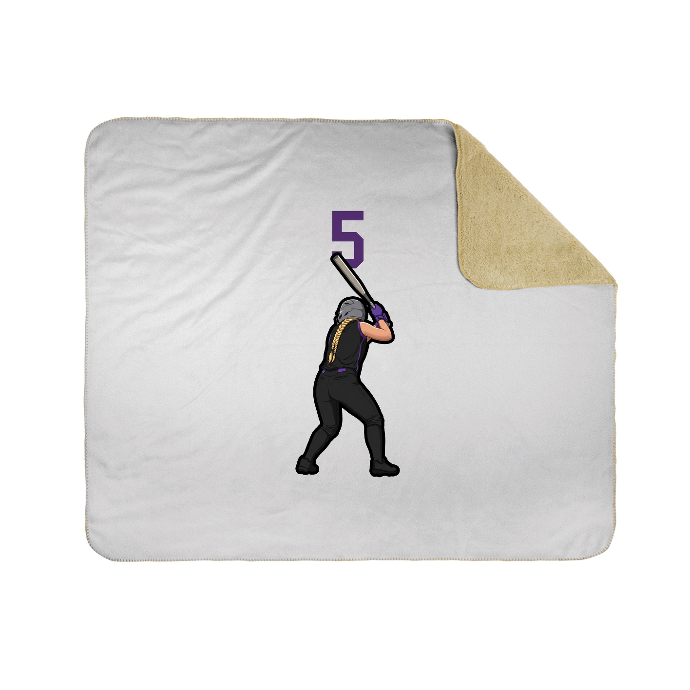 Throw Blanket — Number Top in White