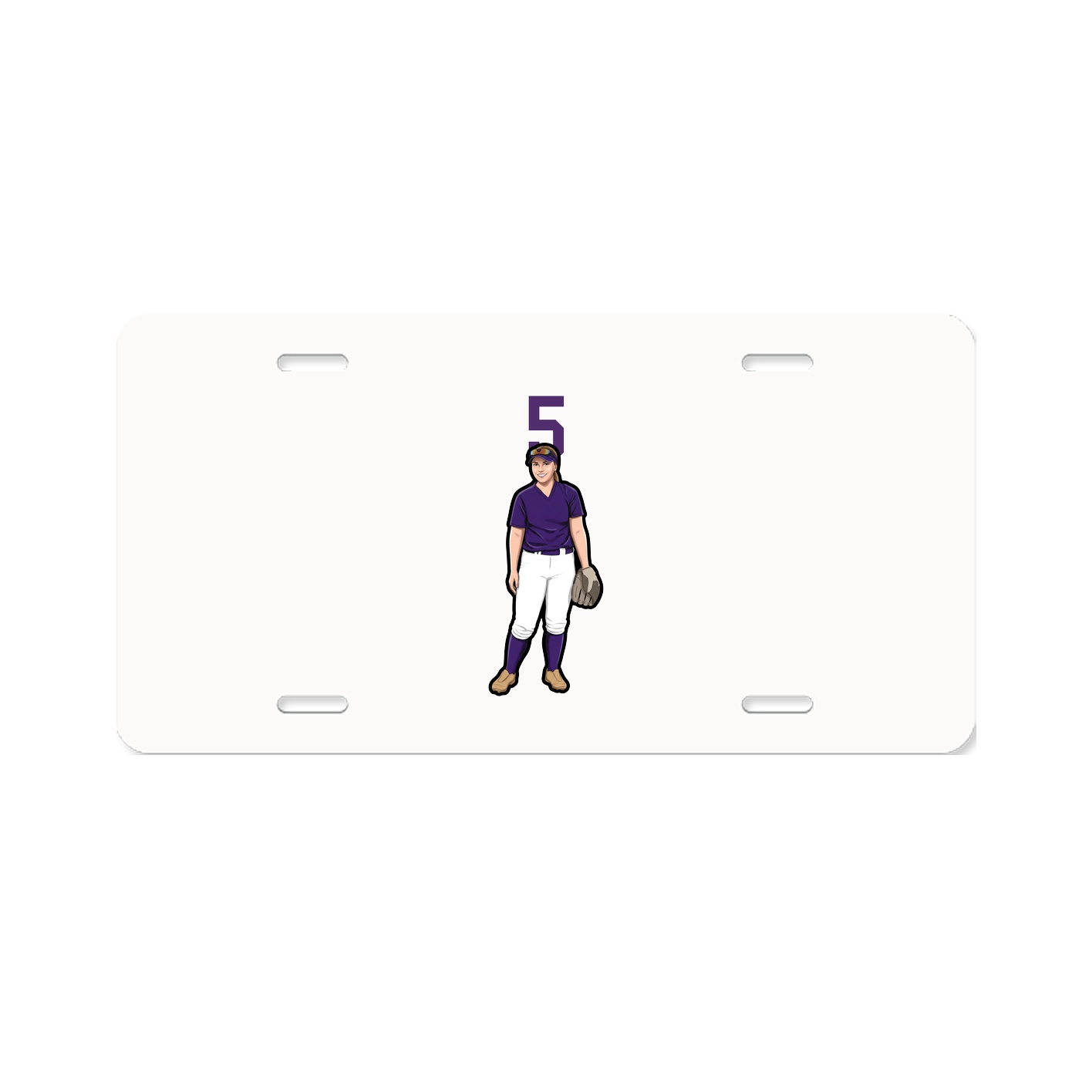 License Plate — Number Top in Classic