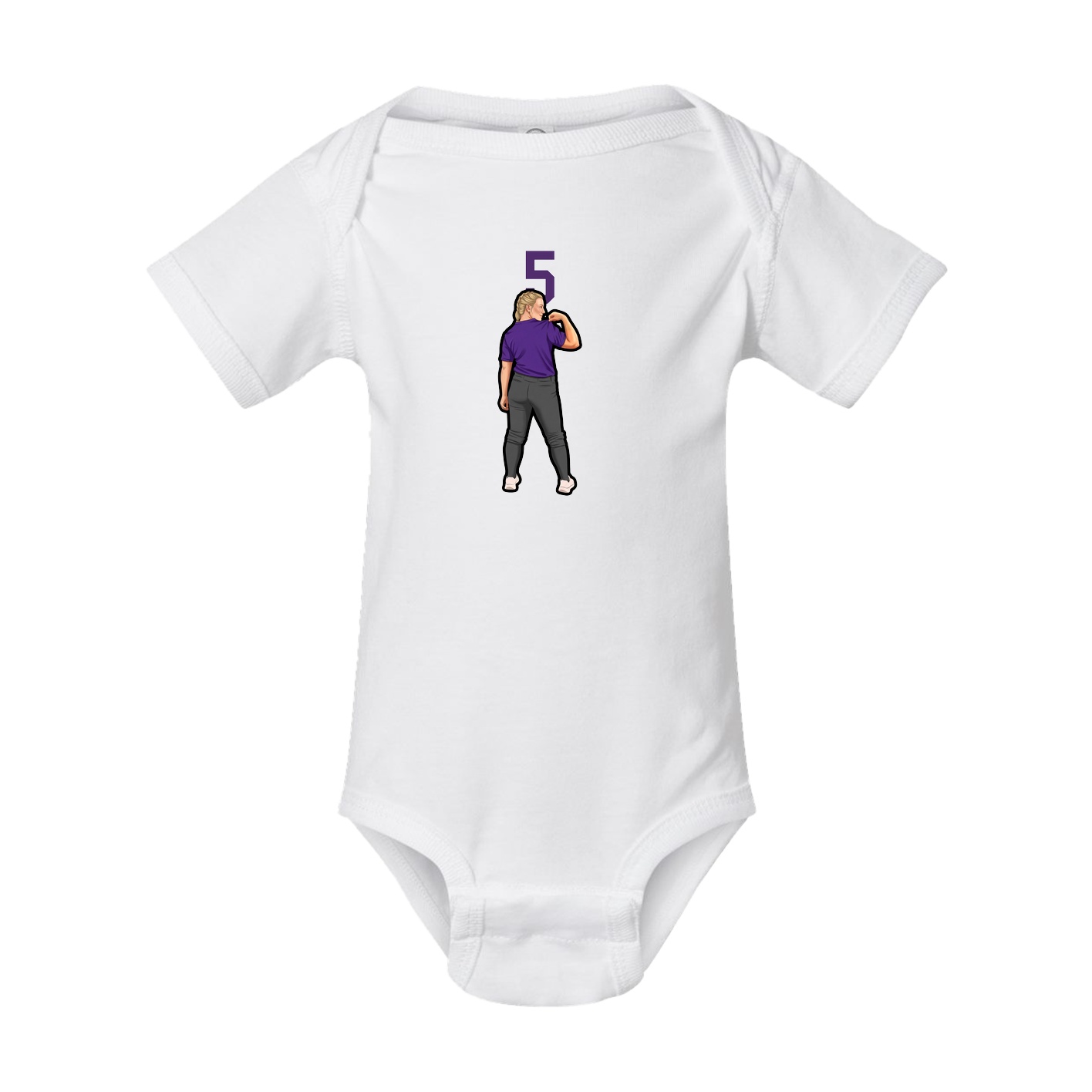 Baby Onesie — Number Top in White