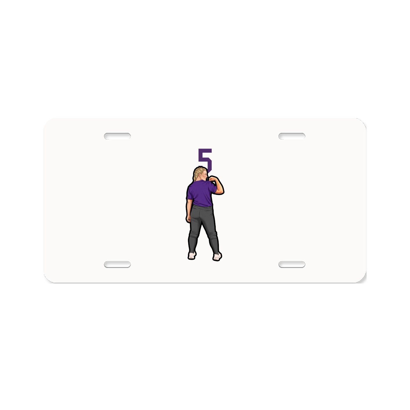 License Plate — Number Top in Classic