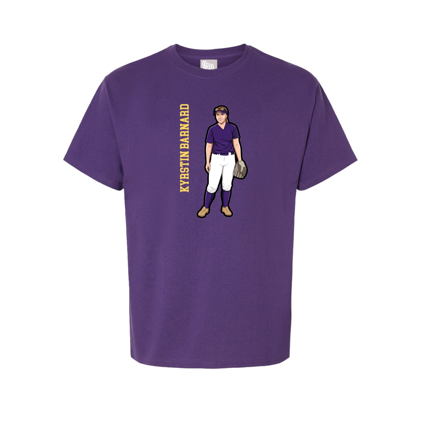 Tee — Name Vertical in Purple