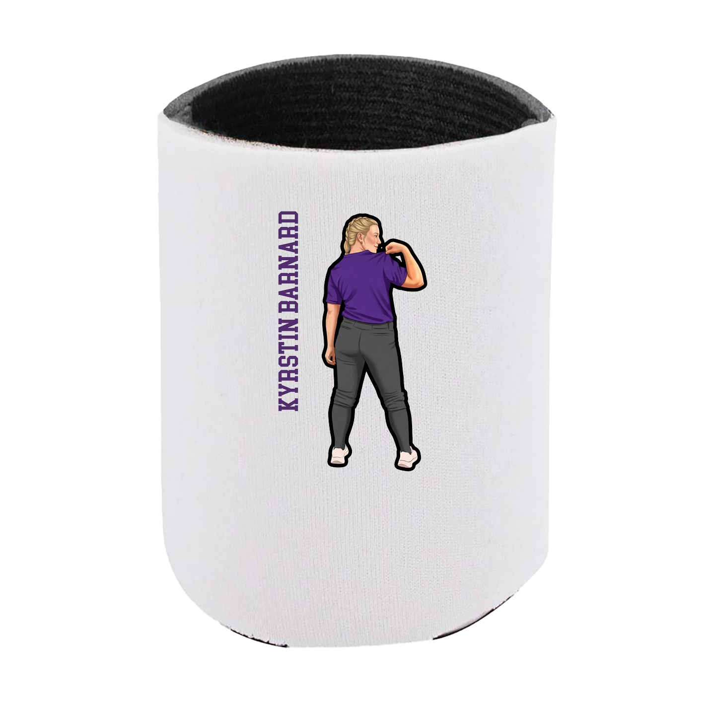 Can Holder — Name Vertical in White