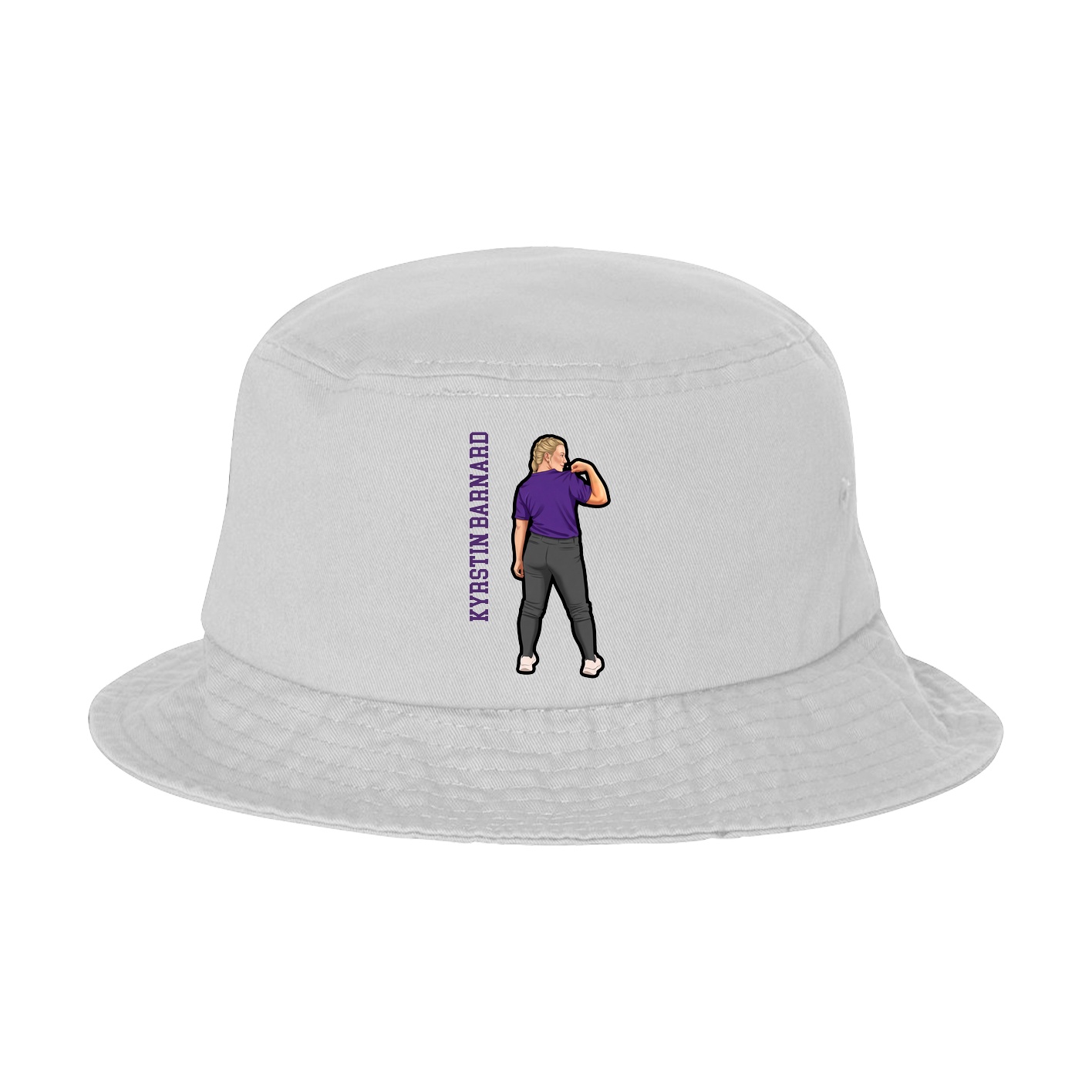 Bucket Cap — Name Vertical in White