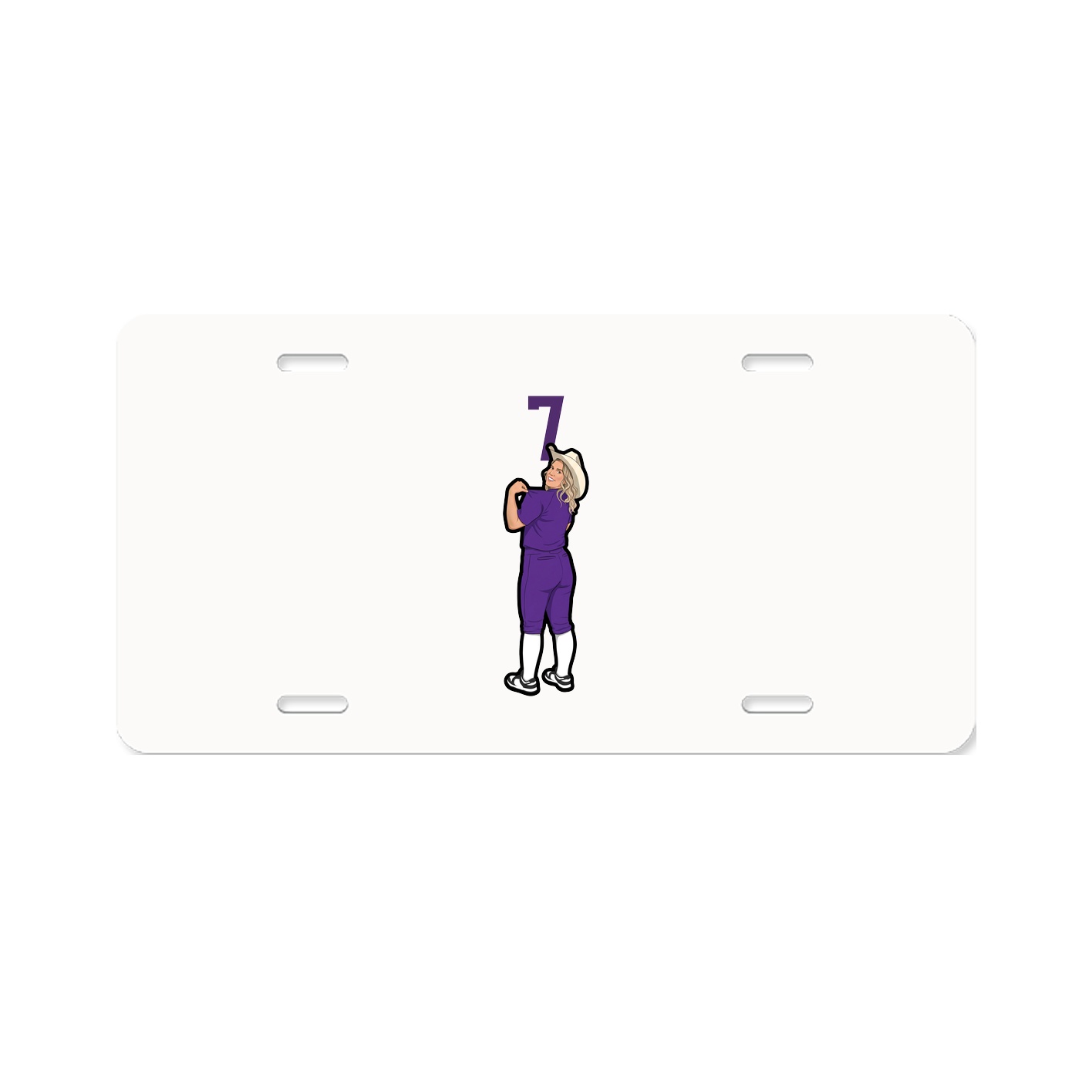 License Plate — Number Top in Classic