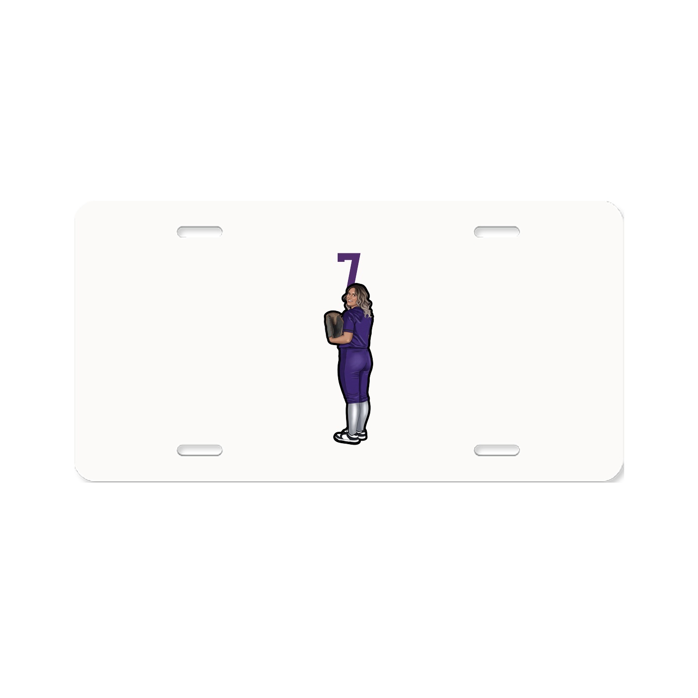License Plate — Number Top in Classic