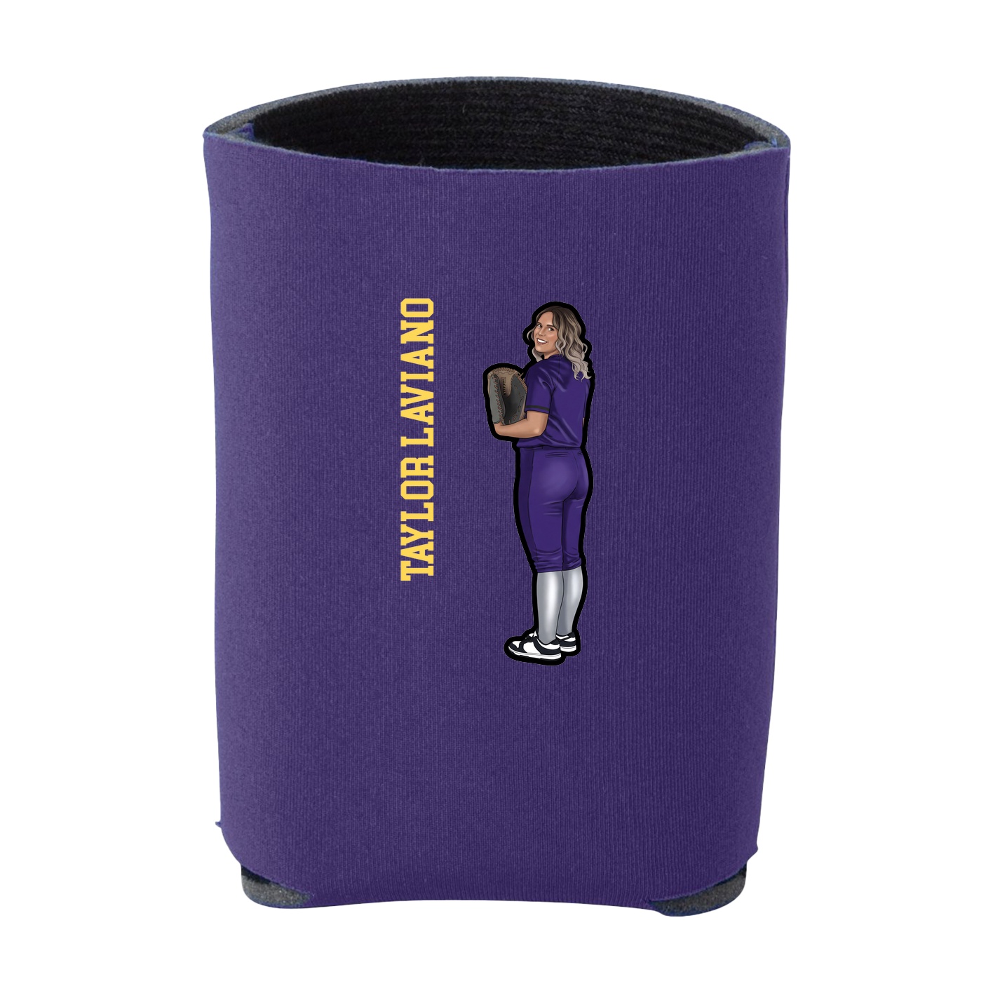 Can Holder — Name Vertical in Purple