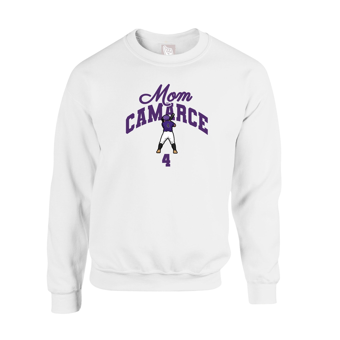 Fleece Crew — Mothers Day Arch in White