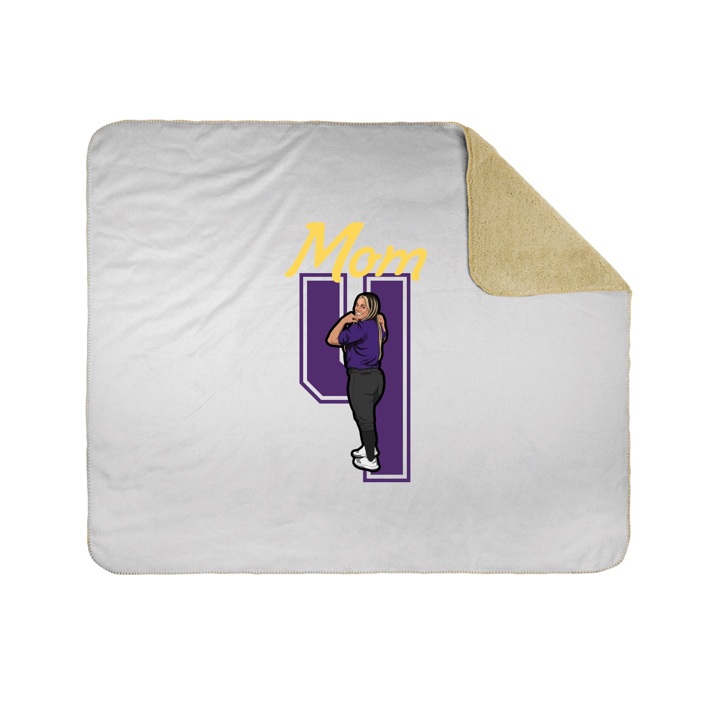 Throw Blanket — Mothers Day Shirsey in White