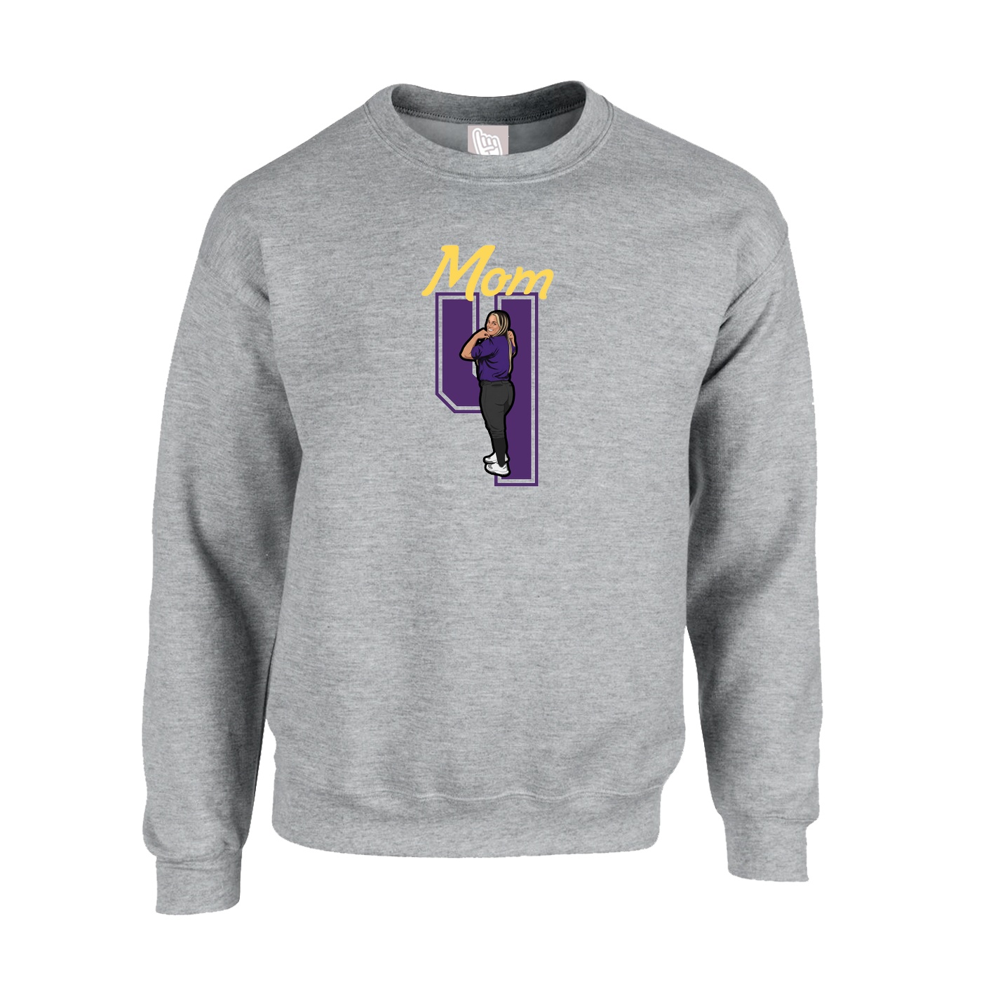 Fleece Crew — Mothers Day Shirsey in Grey
