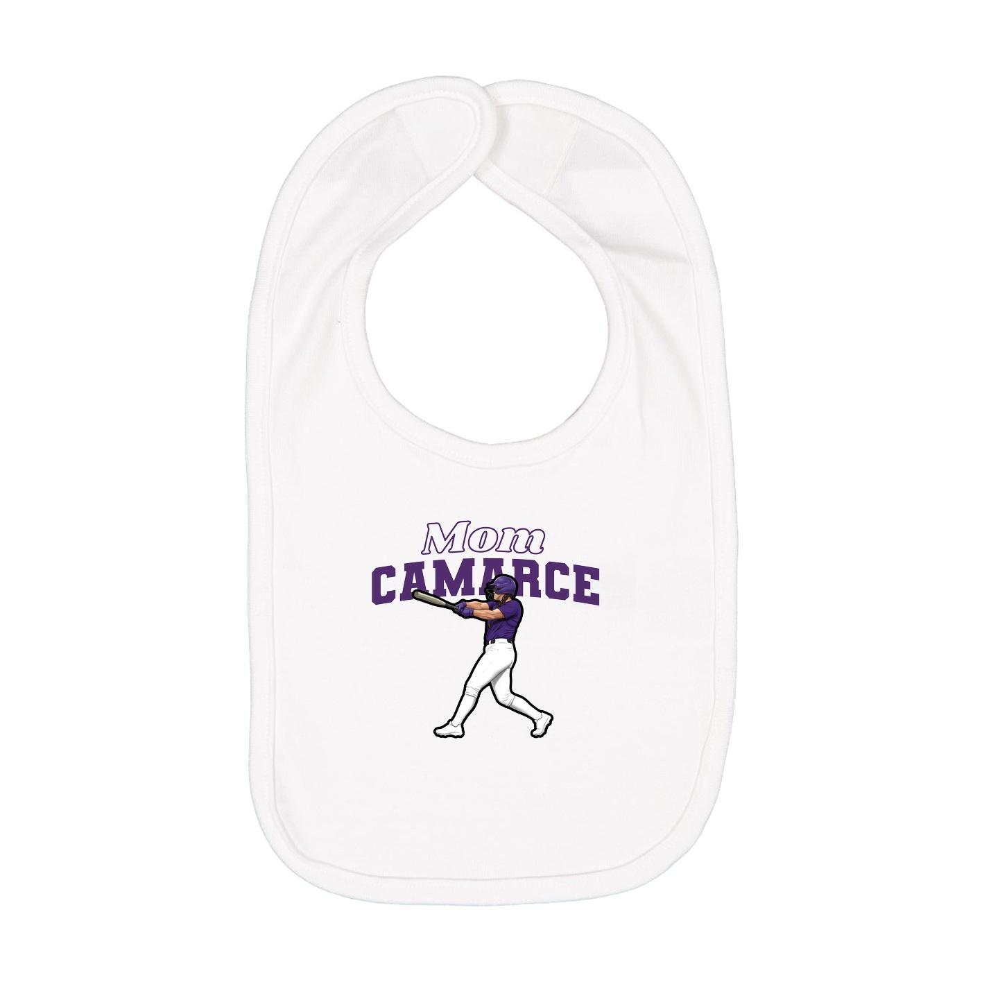 Infant Bib — Mothers Day Block in White